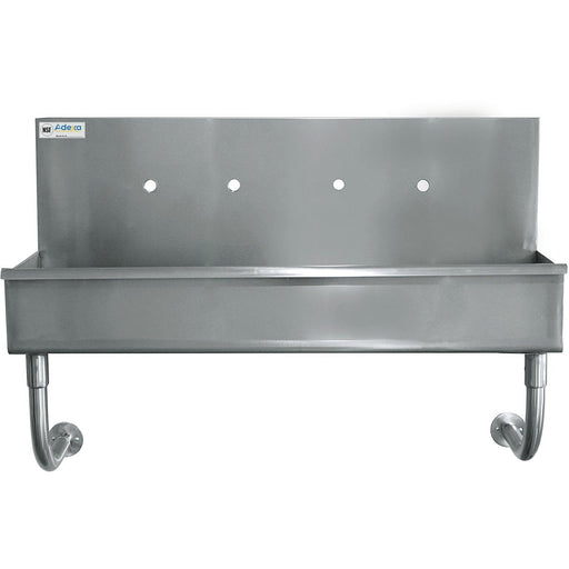 Multi Station Hand Sink For 2 Faucets Back Splash Stainless Steel | Mshs1748 Makfry