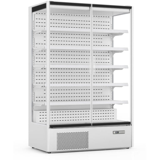 Commercial Double Door Display Merchandiser Fridge 764 Litres White | Multi144 Glasswhite Makfry