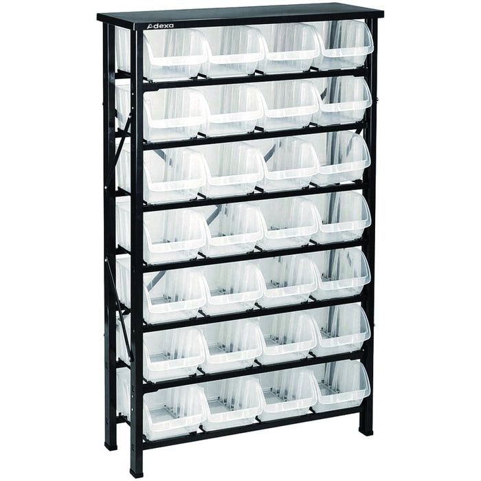 Commercial Heavy Duty Shelving Unit 7 Shelves 28 bins 820x280x1500mm |  MW28HD Makfry