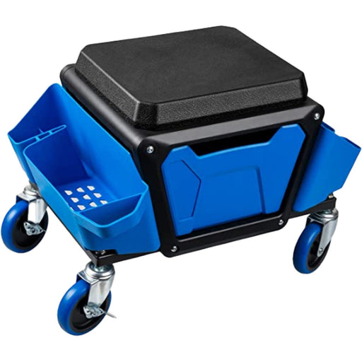 Mobile Rolling Mechanic Stool with Tool Storage Drawer and Side Trays 150kg (330lbs) Capacity 589x269x290mm |  MW901N2 Makfry