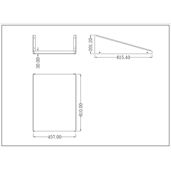 Microwave Shelf Stainless steel 600x450mm |  MWS2418 Makfry