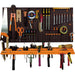 Professional Modular Pegboard Wall Tool Organizer with 2 Shelves 50 Hooks 2 x 958x533mm |  MWWK5400 Makfry
