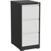 Professional Filing Cabinet 3 drawer 460x620x1025mm Dark Grey & White |  MXDC2DARKGREY Makfry