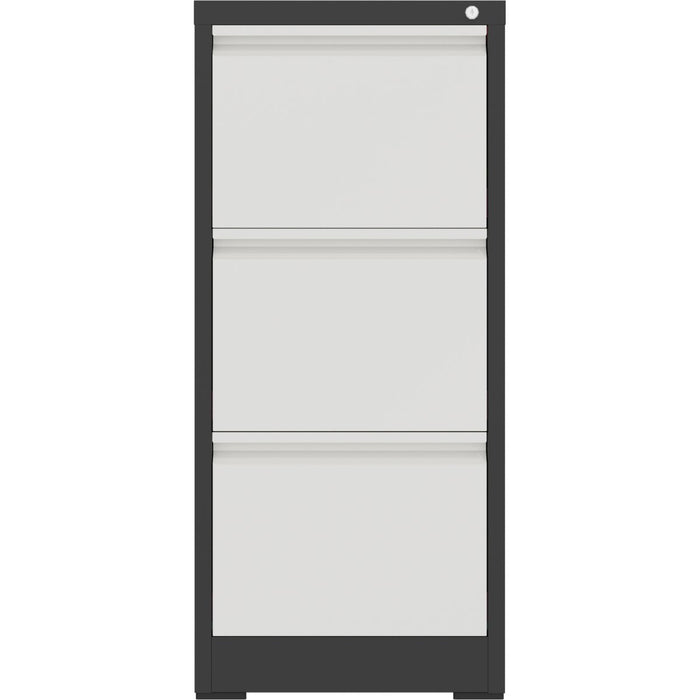 Professional Filing Cabinet 3 drawer 460x620x1025mm Dark Grey & White |  MXDC2DARKGREY Makfry