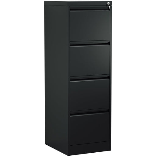 Professional Filing Cabinet 4 drawer 460x620x1330mm Black |  MXDC3BLACK Makfry