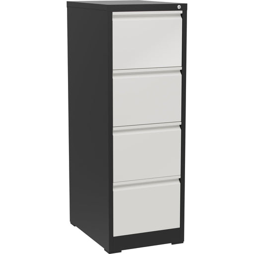 Professional Filing Cabinet 4 drawer 460x620x1330mm Dark Grey & White |  MXDC3DARKGREY Makfry