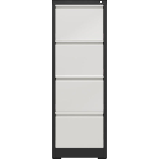 Professional Filing Cabinet 4 drawer 460x620x1330mm Dark Grey & White |  MXDC3DARKGREY Makfry