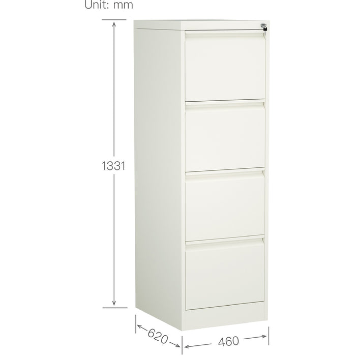 B GRADE Professional Filing Cabinet 4 drawer 460x620x1330mm White |  MXDC3WHITE B GRADE