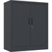 Professional Metal Storage Cabinet 2 doors 900x400x1200mm Lock 3 adjustable shelves Black |  MXFC13BLACK Makfry