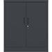 Professional Metal Storage Cabinet 2 doors 900x400x1200mm Lock 3 adjustable shelves Black |  MXFC13BLACK Makfry