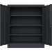 Professional Metal Storage Cabinet 2 doors 900x400x1200mm Lock 3 adjustable shelves Black |  MXFC13BLACK Makfry