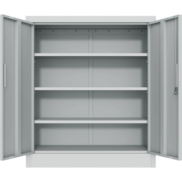 Professional Metal Storage Cabinet 2 doors 900x400x1200mm Lock 3 adjustable shelves Light Grey |  MXFC13LIGHTGREY