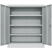 B GRADE Professional Metal Storage Cabinet 2 doors 900x400x1200mm Lock 3 adjustable shelves Light Grey |  MXFC13LIGHTGREY B GRADE Makfry
