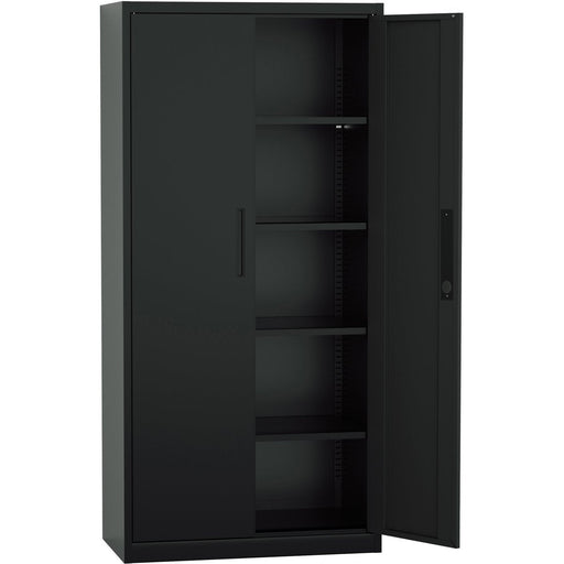 Professional Metal Storage Cabinet 2 doors 900x400x1800mm Lock 4 adjustable shelves Black |  MXFC14BLACK Makfry