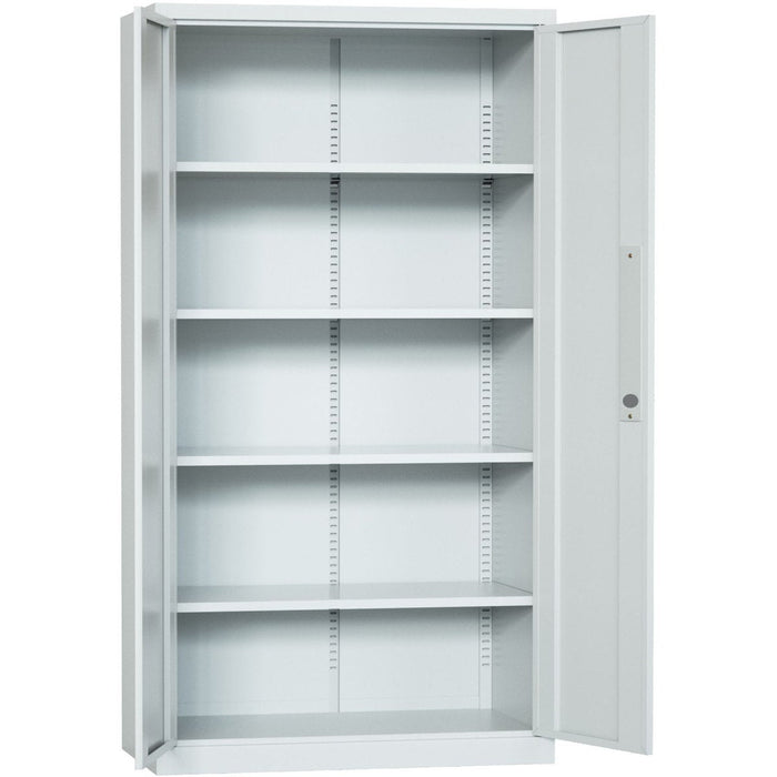 Professional Metal Storage Cabinet 2 doors 900x400x1800mm Lock 4 adjustable shelves Light Grey |  MXFC14LIGHTGREY Makfry