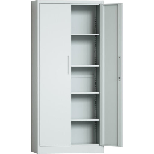 Professional Metal Storage Cabinet 2 doors 900x400x1800mm Lock 4 adjustable shelves Light Grey |  MXFC14LIGHTGREY Makfry