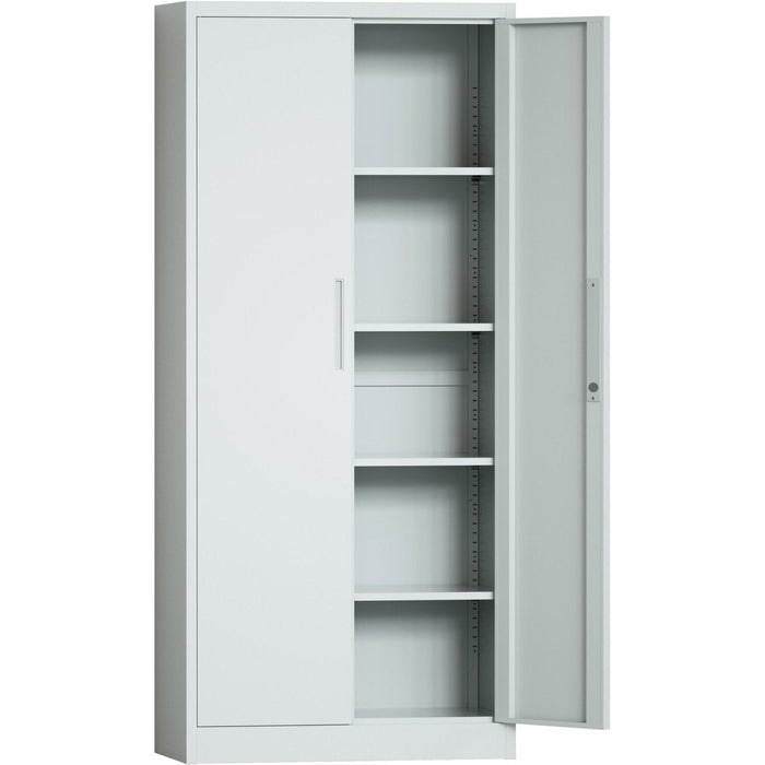 Professional Metal Storage Cabinet 2 doors 900x400x1800mm Lock 4 adjustable shelves Light Grey |  MXFC14LIGHTGREY Makfry