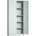 Professional Metal Storage Cabinet 2 doors 900x400x1800mm Lock 4 adjustable shelves Light Grey |  MXFC14LIGHTGREY Makfry