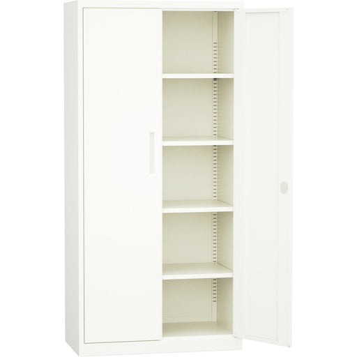 Professional Metal Storage Cabinet 2 doors 900x400x1800mm Lock 4 adjustable shelves White |  MXFC14WHITE Makfry