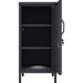 Professional Metal Storage Cabinet Single Door 400x380x1000mm 2 adjustable shelves Black |  MXHSC001BLACK Makfry