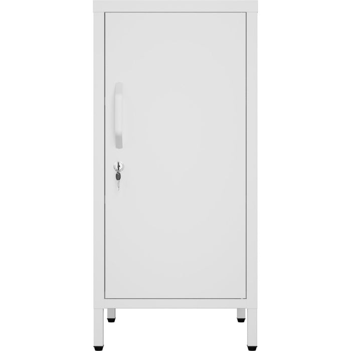 Professional Metal Storage Cabinet Single Door 400x380x1000mm 2 adjustable shelves White |  MXHSC001WHITE Makfry