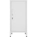 Professional Metal Storage Cabinet Single Door 400x380x1000mm 2 adjustable shelves White |  MXHSC001WHITE Makfry