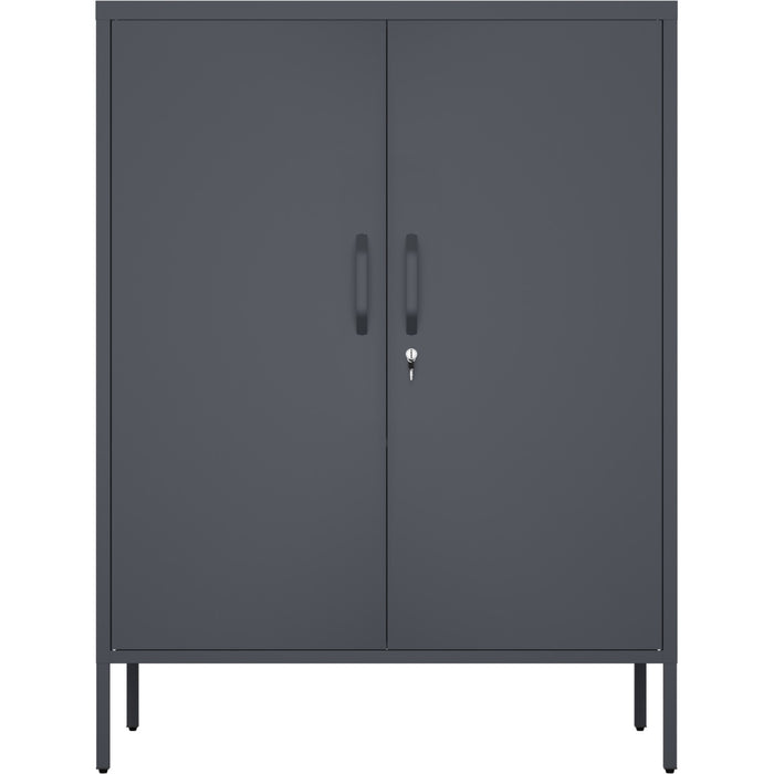 B GRADE Professional Metal Storage Cabinet 2 doors 800x380x1000mm 2 adjustable shelves Black |  MXHSC002BLACK B GRADE