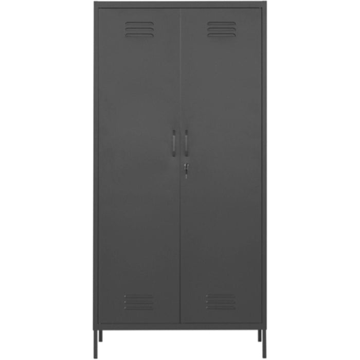 Commercial Steel Black Storage Cabinet 4 Shelves 2 Doors 760x450x1800mm | Myhc13 Makfry
