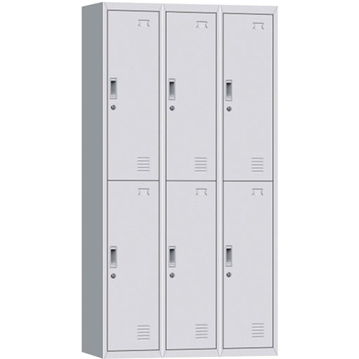 Commercial 6 Door Locker 900x450x1850mm White | Myl06 White Makfry
