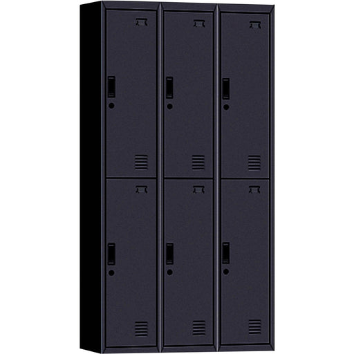 Commercial 6 Door Locker 900x450x1850mm Black | Myl06 Black Makfry