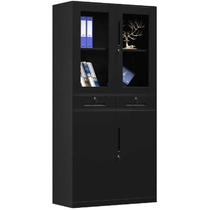Commercial Steel Cabinet 4 Door 2 Drawer 900x400x1850mm Black |  Mysc09 Makfry