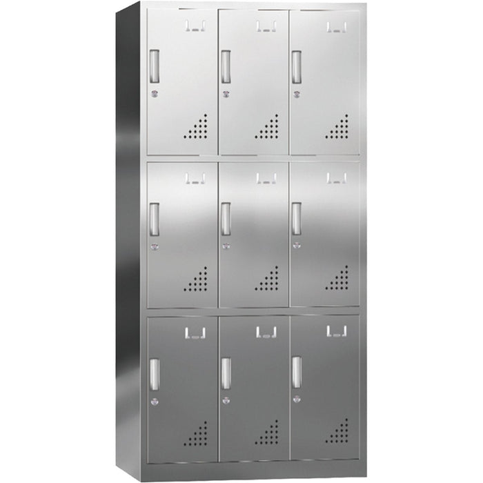 Commercial Stainless Steel 9 Door Locker 900x500x1800mm |  MYSLC07 Makfry