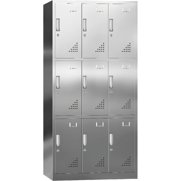 Commercial Stainless Steel 9 Door Locker 900x500x1800mm | Myslc09 Makfry