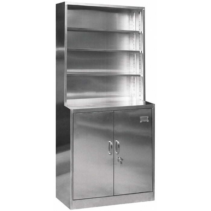 B GRADE Commercial Stainless Steel Cabinet 2 Doors 4 Shelves 850x500x1850mm |  MYSLC13 B GRADE