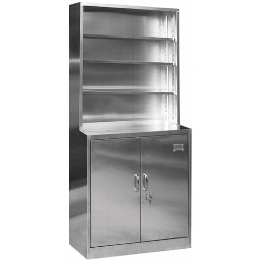 Commercial Stainless Steel Cabinet 4 Shelves 2 Doors 850x500x1850mm | Myslc13 Makfry