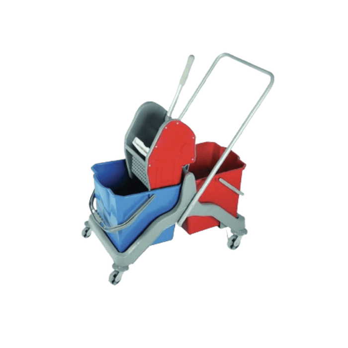 Commercial 25 L Mop Bucket Trolley With Squeeze Wringer