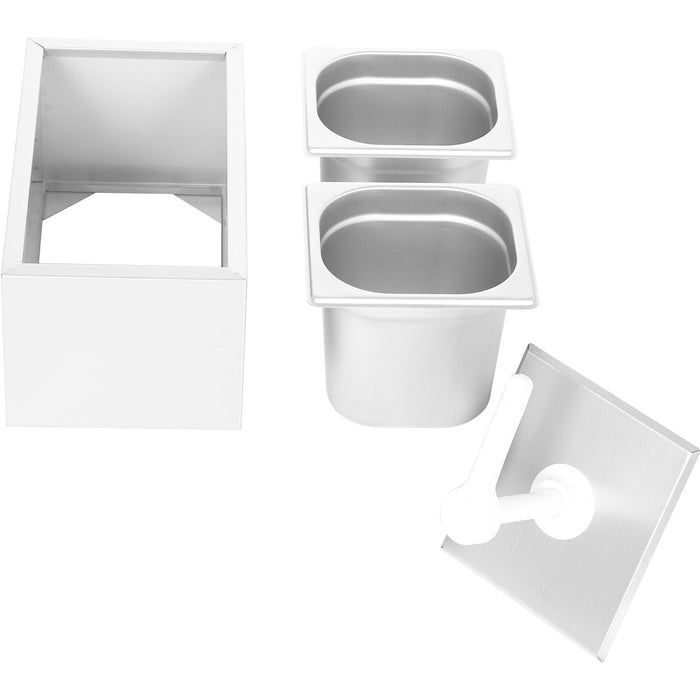 Commercial 2 x 2.5 litre Pump Condiment/Sauce Dispenser GN1/6 |  NHGN162 Makfry