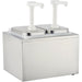 Commercial Condiment/Sauce Pump Dispenser 2x2 litre Stainless steel |  NHP002 Makfry