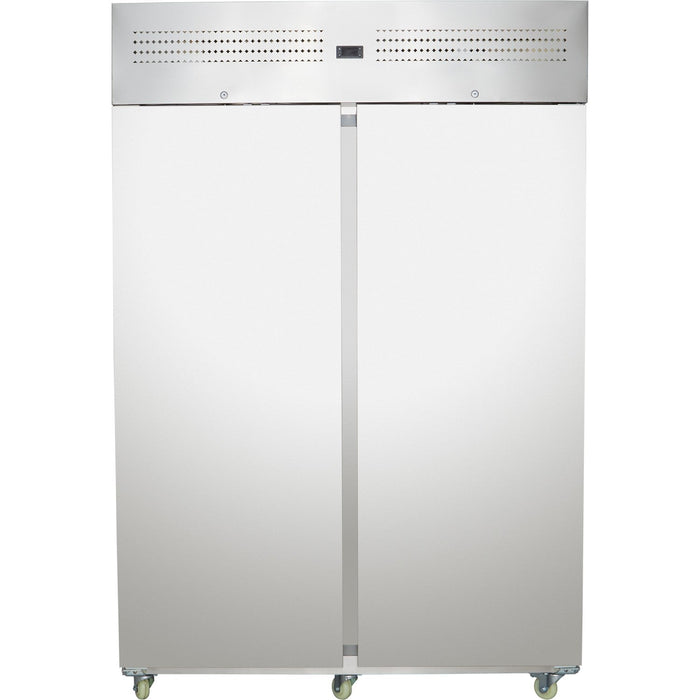 Commercial Upright Freezer 1400 L Double Door Stainless Steel Cabinet 1380x855x2090mm | Nord32 Makfry