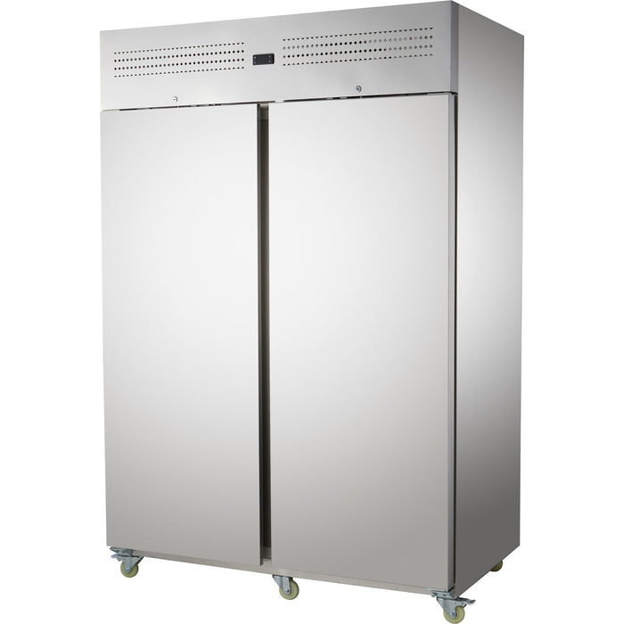 Commercial Upright Freezer 1400 L Double Door Stainless Steel Cabinet 1380x855x2090mm | Nord32 Makfry