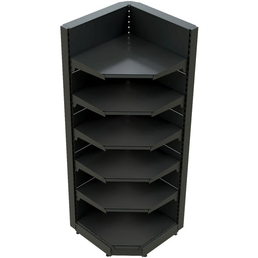 Retail Wall Shelving Corner Unit Black | Nsreu11 Blackcorner Makfry