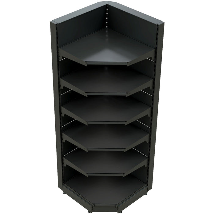 Retail Wall Shelving Corner Unit Black | Nsreu11 Blackcorner Makfry
