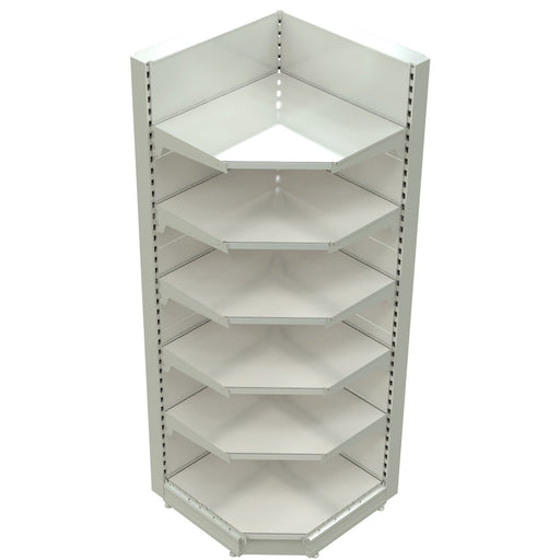 Retail Wall Shelving Corner Unit White | Nsreu11 Whitecorner Makfry