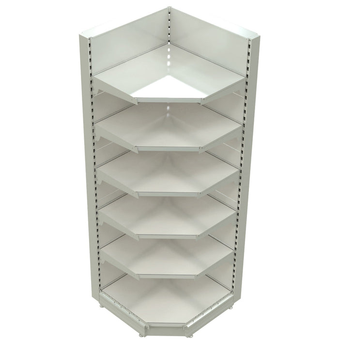 Retail Wall Shelving Corner Unit White | Nsreu11 Whitecorner Makfry