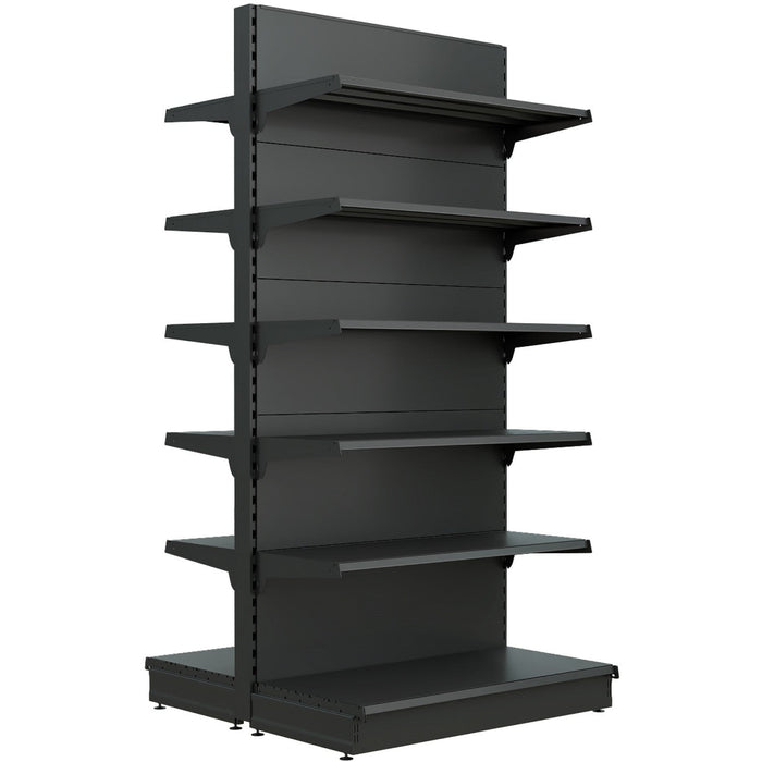 Retail Gondola Shelving Unit Black| Nsreu12 Blackdouble Makfry
