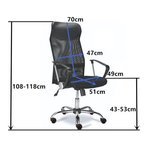 Mesh Office Chair Black |  HY526 Makfry