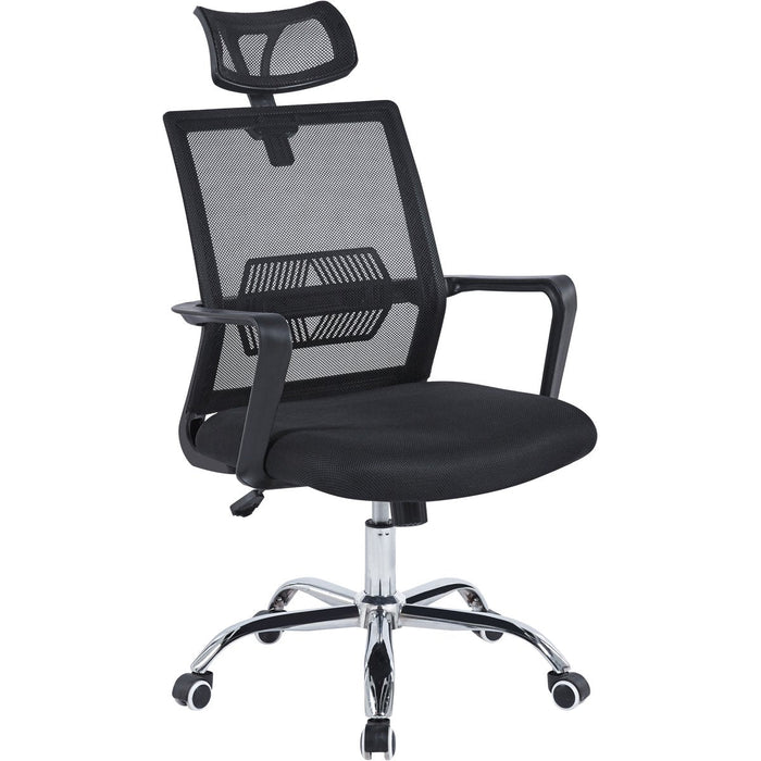 Mesh Office Chair with Headrest Black |  OC2071 Makfry