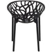 Bistro Dining Chair Plastic Black Indoors & Outdoors |  WW030BLACK Makfry