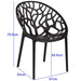 Bistro Dining Chair Plastic Black Indoors & Outdoors |  WW030BLACK Makfry