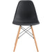 Bistro Dining Chair Polypropylene Seat Wooden Legs Indoors & Outdoors 460x500x830mm  |  P101BLACK Makfry